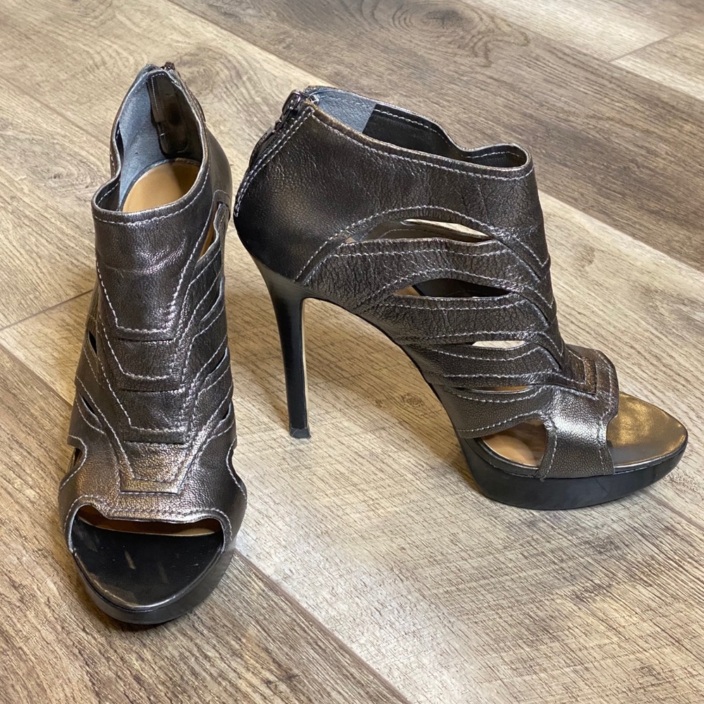 Metallic Leather Heels